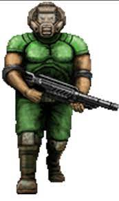 The Marine Doom 1993 1994 1997 2016 Aka Stan Blazkowicz Note Means Uncertian However It Is Likely He Is Doom Guy Doom Cover Doom 1993 Doom Videogame