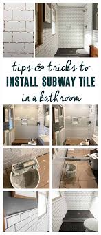 Our Modern Subway Tile Bathroom Bathroom Tile Diy Subway Tiles Bathroom Subway Tile Bathroom Wall