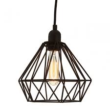 Sourcing guide for wire pendant light: Premier Lighting Bartol Black Metal Wire Pendant Light Metal Black Shop By Type From Ideas4lighting Uk