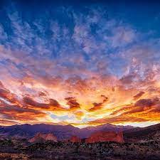 A Beautiful Sunset Behind Pikes Peak And Garden On The Gods In Colorado Springs Co Colorado Native Colorado Travel Colorado Mountains