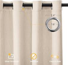 Amazon.com: INOVADAY 100% Black Out Curtains 2 Panels Set, Grommet Linen  Blackout Curtains for Bedroom, Thermal Insulated Room Darkening Drapes for  Living Room, W50 x L84, Oatmeal : Home & Kitchen