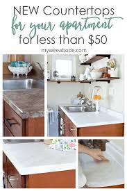 Ready to get started on your own concrete kitchen countertop transformation? Diy Cheap Countertops With Contact Paper My Wee Abode