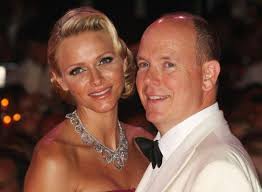 Prince Albert of Monaco and his new wife Princess Charlene attend the 63rd  Red Cross Ball in Monte Carlo