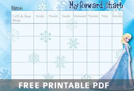 frozen printable sticker reward chart printable reward