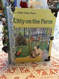 Little Golden Book Junk Journal Kitty On The Farm Etsy Little Golden Books Handmade Journals Junk Journal