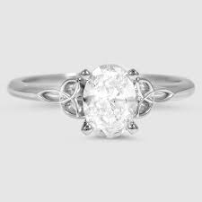 Our Celtic Love Knot Ring Set With A 0 80 Carat Oval Diamond Brilliantearth Antiqueengagementrin Celtic Wedding Rings Celtic Engagement Rings Love Knot Ring