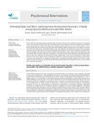 There's no one set way to parent your children. Pdf Parenting Styles And Short And Long Term Socialization Outcomes A Study Among Spanish Adolescents And Older Adults