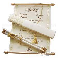 Faire Part De Mariage Parchemin Faire Part Mariage Faire Part Mariage Oriental Invitation Mariage Parchemin