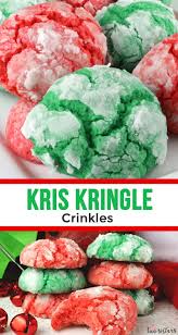 Use wilton color right food colouring to colour the cookie dough. Kris Kringle Crinkles Two Sisters