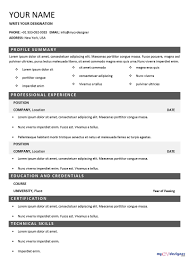 However, you should definitely use a professional template if you're applying for a. Free Resume Templates Resume Sample Download My Cv Designer