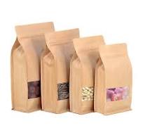 Brown Paper Paper Bags Sealable Brown Paper Sealable Paper Bag Sachet Bags  100Pcs Brown Kraft