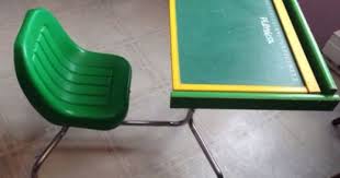Rare Vintage Green Playskool Peg Desk 1970s Attached Chair Chalk Board Magnetic Childhood Toys Playskool My Childhood Memories