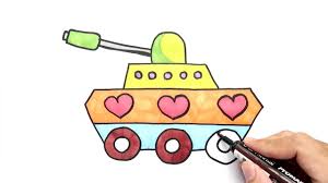 Cara menggambar mobil tank perang militer. Cara Menggambar Dan Mewarnai Tank Baja Youtube