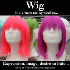 Wig Or Fake Hair Obscuring Or Covering Up One S Real Self Or Real Personality Possibly Due To Shame Or A Feeling Dream Symbols Dream Meanings Dream Dictionary