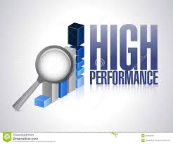 High Performance Business Graph Illustration Stock