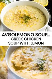 Avgolemono Soup Greek Chicken Soup With Lemon Recipe Homemade Soup Recipe Recipes Homemade Soup