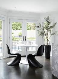 Maybe you would like to learn more about one of these? Black Panton Chairs With Ikea Docksta Table Modern Dining Room