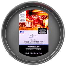 Mainstays Metal 12 Non Stick Deep Dish Pizza Pan Walmart Com Deep Dish Pizza Pan Deep Dish Pizza Deep Dish