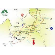 Peaks Of The Balkans Map Peaks Of The Balkans Map - Huber Verlag