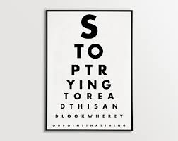 eye test sign etsy