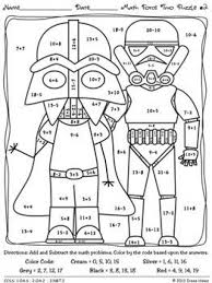 Star Wars Color By Math Worksheets Printable Math Coloring Math Coloring Worksheets Math Facts