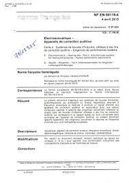 Exemple de lettre norme afnor. Norme Nf En 60118 4 Electroacoustique Appareils De Correction Auditive Partie 4 Systemes De Boucles D Induction Utilisees A Des Fins De Correction Auditive Exigences De Performances Systeme En Pret Au Cidb