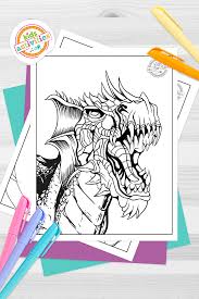 Realistic Dragon Coloring Pages | Kids Activities Blog