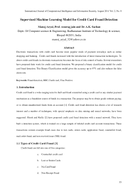 We did not find results for: Paper 7 Supervised Machine Learning Model For Credit Card Fraud Detection Id 5c117148905fe