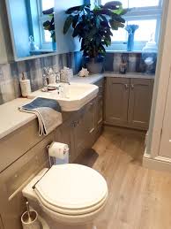 Fraser marr inspiration for a contemporary bathroom remodel in oxfordshire with yellow walls i love the yellow with a single yellow stripe of tile in the shower. Small Family Bathroom In Traditional Style Bathroom Case Study