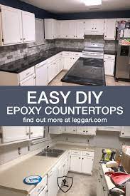 Diy Epoxy Countertops And Floors Using Leggari Products Give Your Kitchen A Remodel You Can Coat Ove Diy Countertops Epoxy Countertop Diy Kitchen Countertops