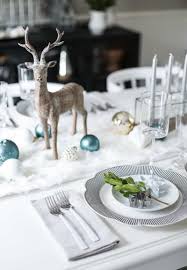 A beautiful wedding table setting in silver and white with ornate wine glasses and damask patterned linens. 22 Inspiring Diy Christmas Table Setting Ideas See Mama Go