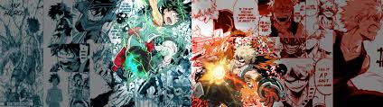 Created A Deku Vs Bakugo Wallpaper That Is Meant For Dual Monitors Bokunoheroacademia A collection of the top 47 my hero academia dual monitor wallpapers and backgrounds available for download for free. created a deku vs bakugo wallpaper that