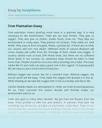 They are inseparable part of our existence. Tree Plantation Free Essay Example