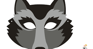 wolf pdf masque loup costume de coloriage ours heureux gratuit