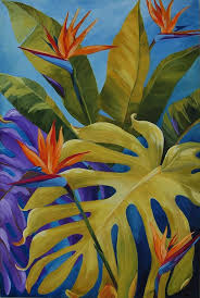 Bird Of Paradise Canvas Wall Art Bird Of Paradise Art Fine Art America Art Tropical Art Canvas Art