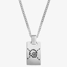 Gucci Silver Ghost Tag Pendant Necklace Ybb45531500100u T H Baker Family Jewellers