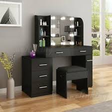 This mirrored writing desk is offered by a renowned brand, coast to coast imports at an amazing price, $644. Modern Led Light Dressing Table Makeup Desk 5 Drawers Mirror Stool Organiser Set Ebay