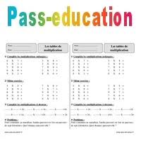 Tables De Multiplication Ce2 Exercices A Imprimer Pass Education