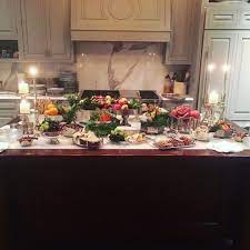 Kitchen Island Used For A Buffet Table Christmas Dinner Buffet Christmas Buffet Breakfast Buffet Table