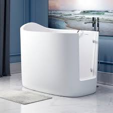 These safety accessories include handle grips, grab bars, safety rails, shower seats, transfer benches, hair washing trays, commodes and much more. Oval Bathtub Baby Boomer 2 Aquatica Plumbing Group Free Standing Deep Walk In