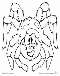 Cute Spider Worksheet Education Com Spider Coloring Page Halloween Coloring Halloween Coloring Sheets