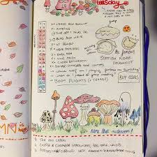 Yesterday Was So Busy I Forgot How To Spell Tuesday Plus Some Toadstools Popped Up On My Lawn Autumn Is Definitely H Planner Art Bullet Journal Sketch Book