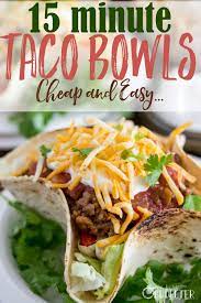 Cheap And Easy Taco Bowl Recipe Recipe Taco Bowl Recipe Bowls Recipe Taco Bowls