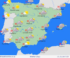Spain Forecast Maps Weather Forecast Badajoz Zaragoza Malaga