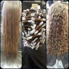 Before And After Spiral Perm On Gray Rods Long Thin Hair Long Hair Perm Permed Hairstyles