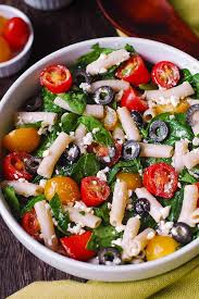 I served it as a cold pasta salad with greek boneless pork chops. Greek Pasta Salad With Spinach Julia S Album