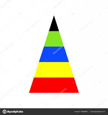 Pyramid Graph With Spectrum Of Colors Stock Vector