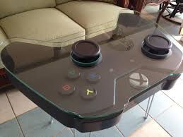 Xbox One Controller Coffee Table Gamifies Your Living Room Cnet Game Room Design Game Room Video Game Rooms