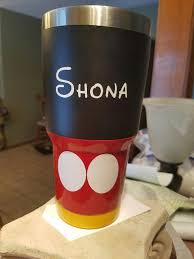 Mickey Mouse Painted Tumbler Yeti Ozarktrails Bevann Yeti Cup Designs Diy Tumblers Disney Cups