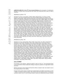AGM Minutes April 24, 2009